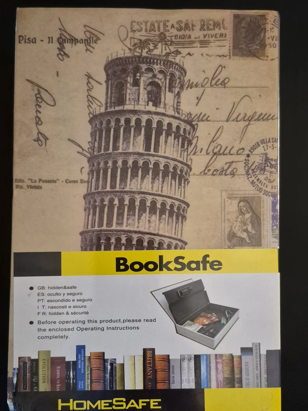BookSafe Portable Book-Style Safe in Beige